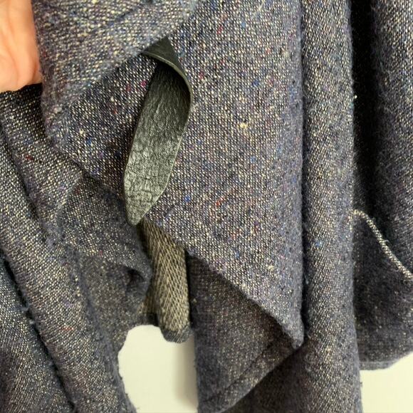 Isabel Marant Draped Coat Virgin Wool Blue Oversized Longsleeve Womens Size 36 - Picture 9 of 15